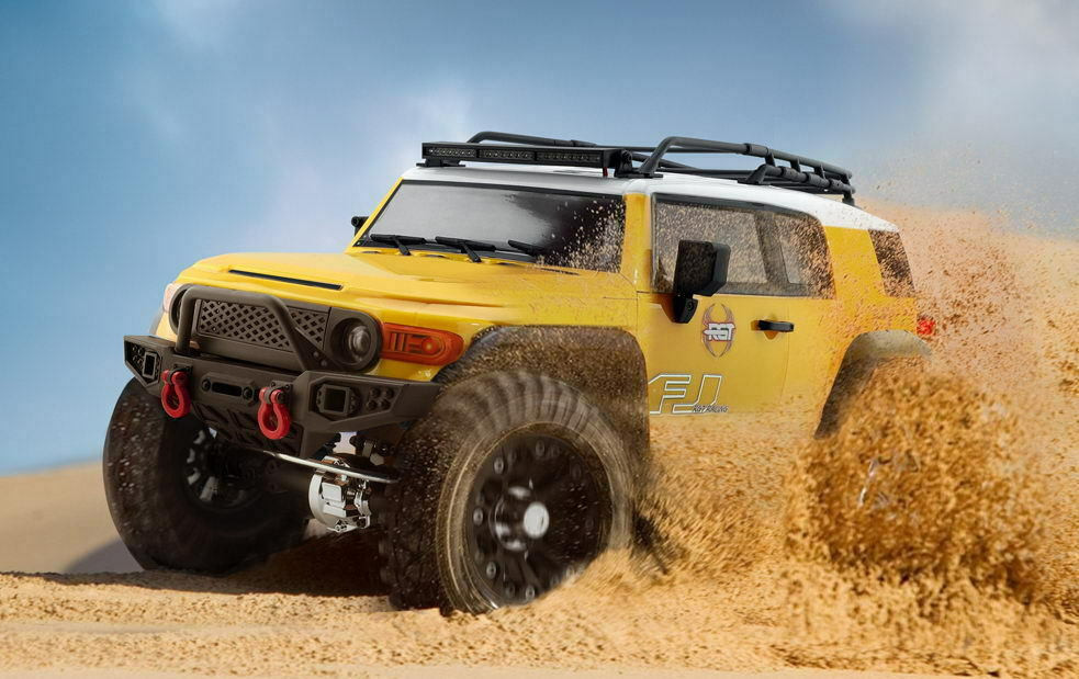 1/10 RC Truck Body TOYOTA FJ 313mm w/ LED Lights -BLUE-