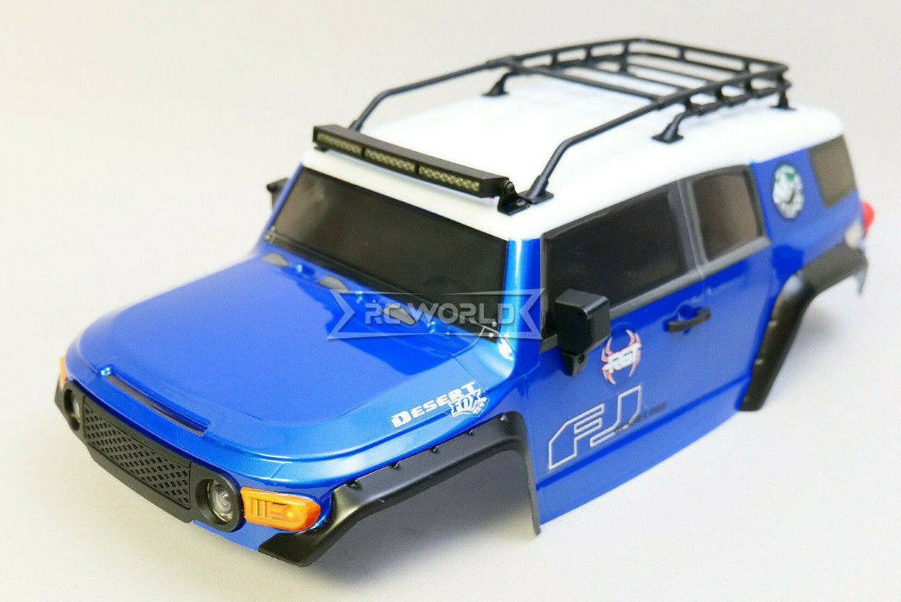 1/10 RC Truck Body TOYOTA FJ 313mm w/ LED Lights -BLUE-