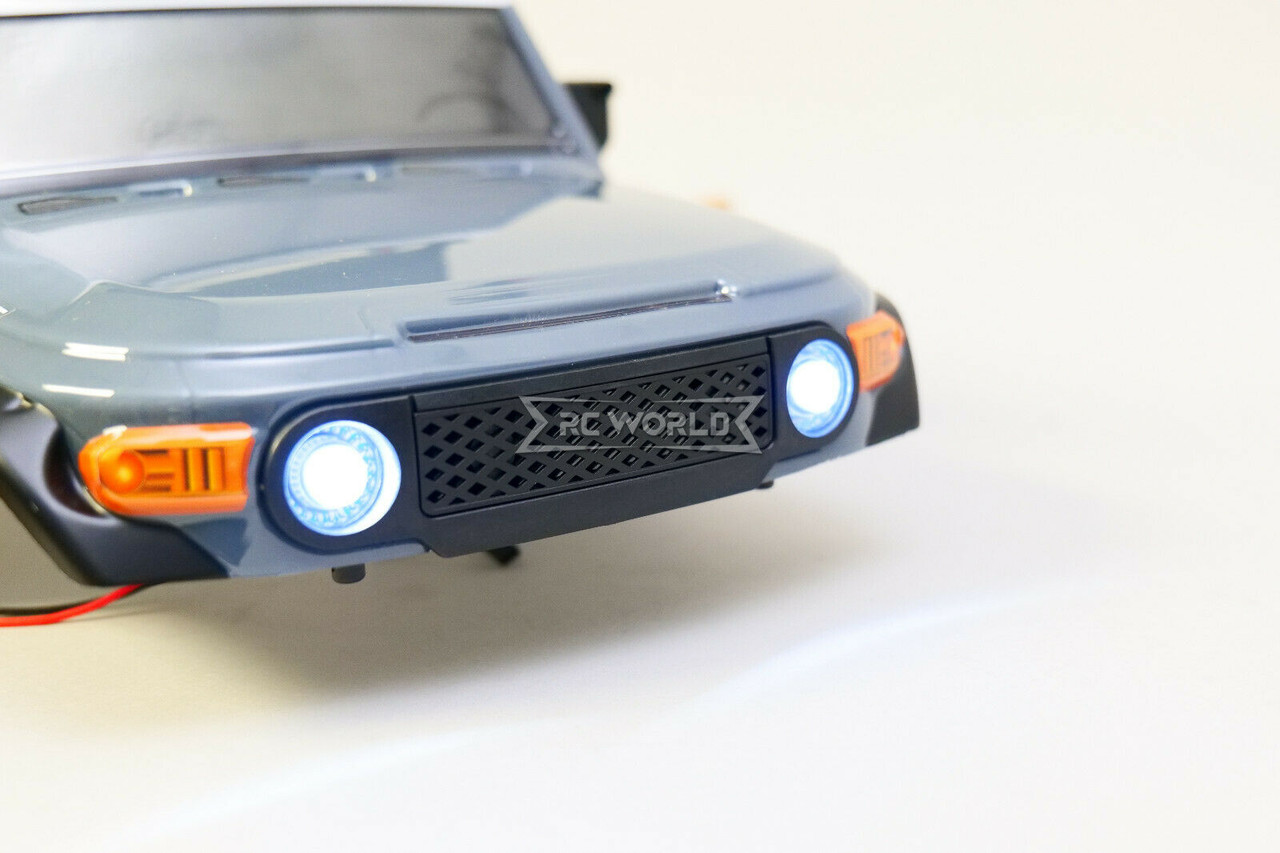 1/10 RC Truck Body TOYOTA FJ 313mm w/ LED Lights -GREY-
