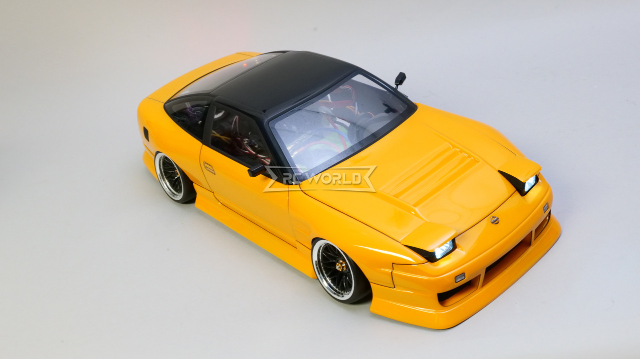 Custom 1/10 RC Drift NISSAN 180SX Pop Up Lights L.E.D Lights - RTR