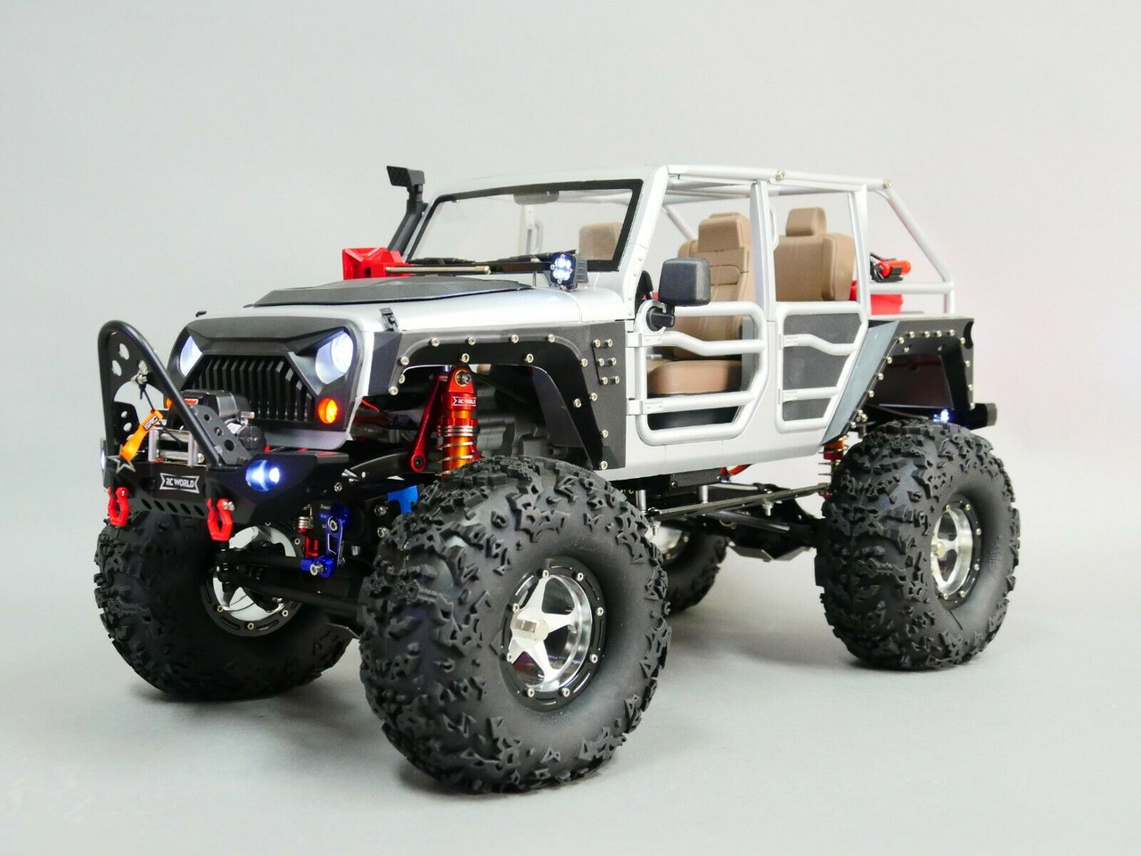RC 1/10 JEEP WRANGLER Tubular DOORS Nerf Bars Half Doors + Mirrors