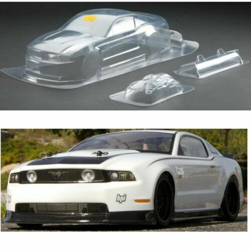 HPIフォードマスタング HPI 1/10 RC Car BODY Shell 2011 FORD MUSTANG -CLEAR- UNPAINTED #106108