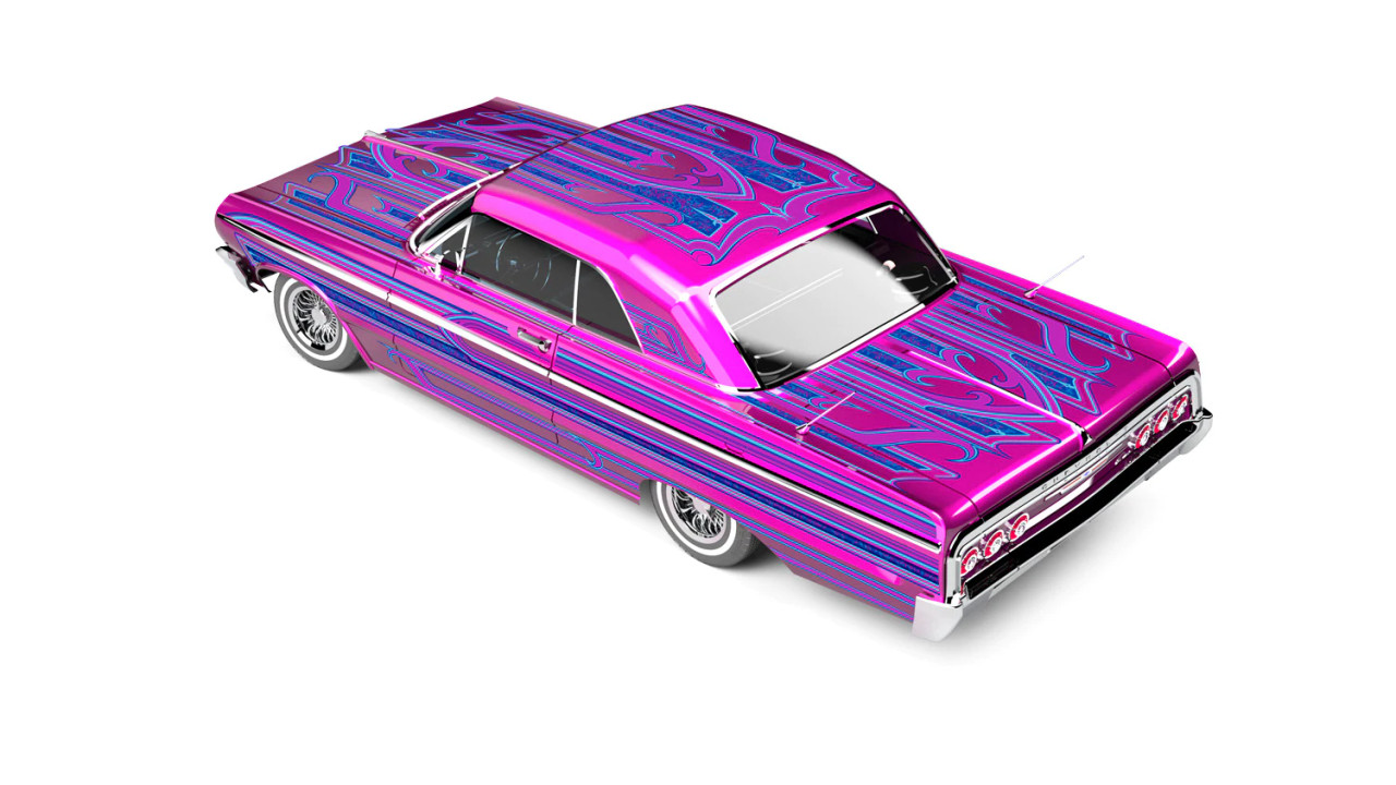 purple lowrider cars