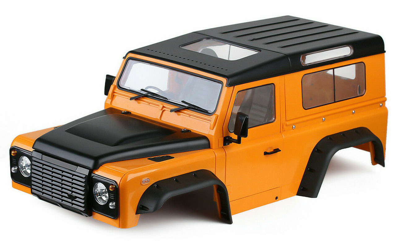 RC 1/10 Land Rover DEFENDER 90 Wagon W/ Interior Hard Body 275mm ORANGE