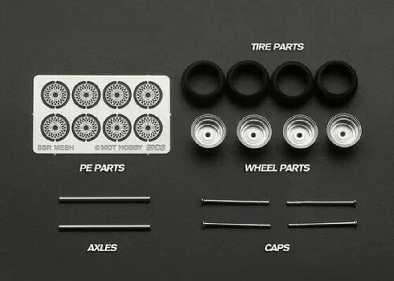 ☆ 1/64 Cocodake Plate 1/64 Metal WHEELS RIMS TIRES SET For Diecast Models -SSR
