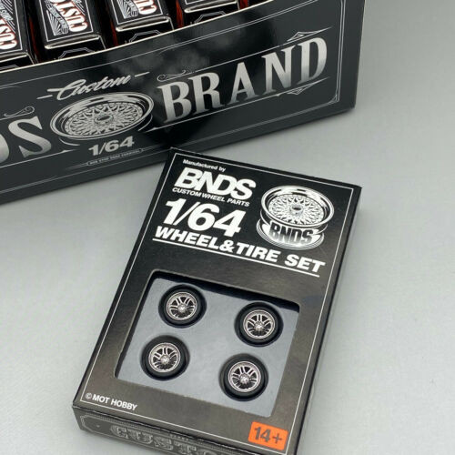 1/64 Plastic WHEELS RIMS TIRES SET For Diecast Models -WORK KIWAMI