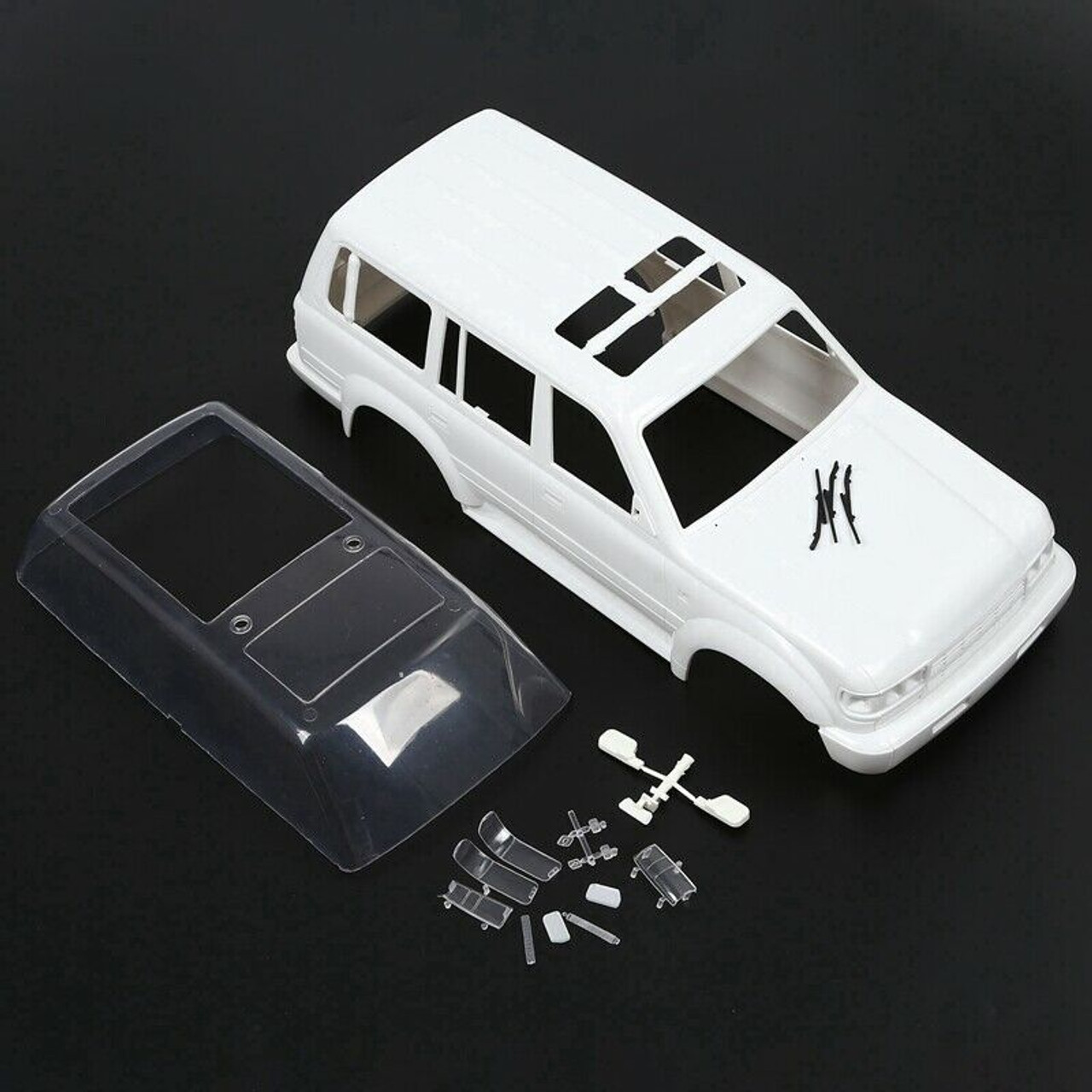 1/10 lc80 ボディ RC 1/10 Toyota LC80 Land Cruiser LX450 Hard Body 313mm -WHITE-