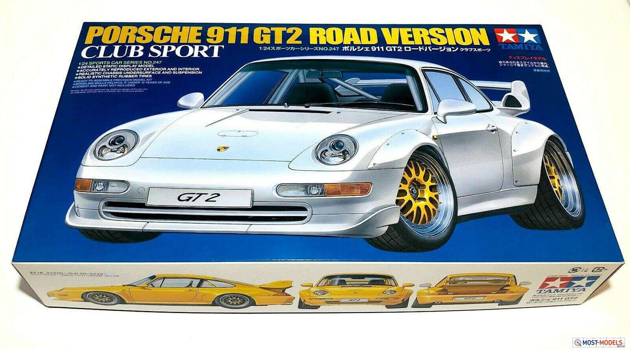 Tamiya 1/24 PORSCHE 911 Turbo GT2 Plastic Model Kit #24247