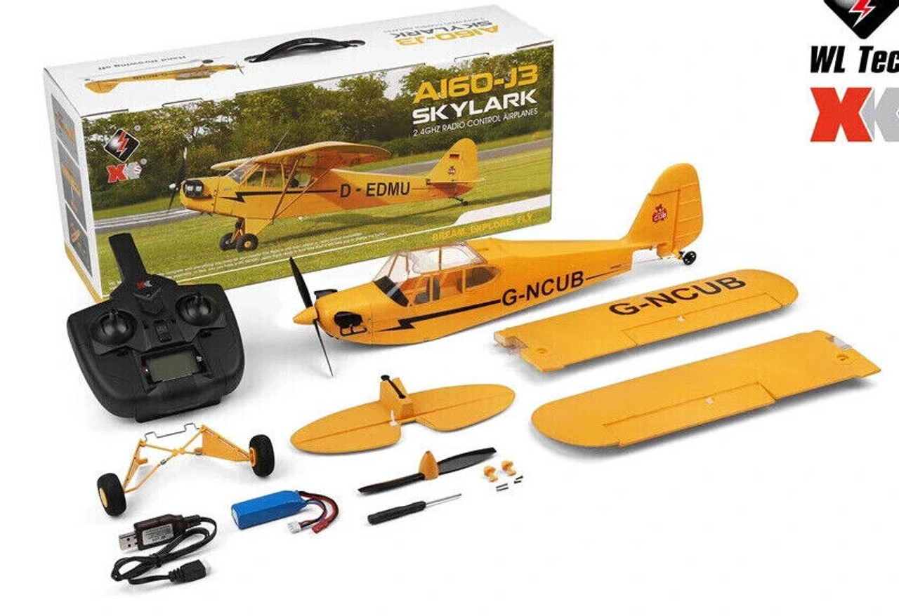 RC Piper J3 CUB Micro RC Airplane W/ Gyro 2.4ghz RTF 26