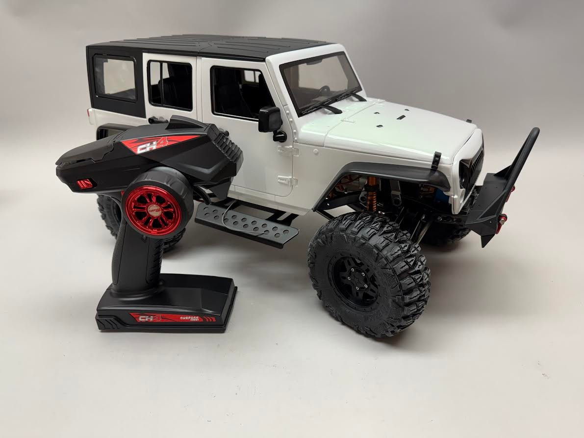 RC 1/10 Custom JEEP WRANGLER RUBICON 2-Speed WHITE -RTR-