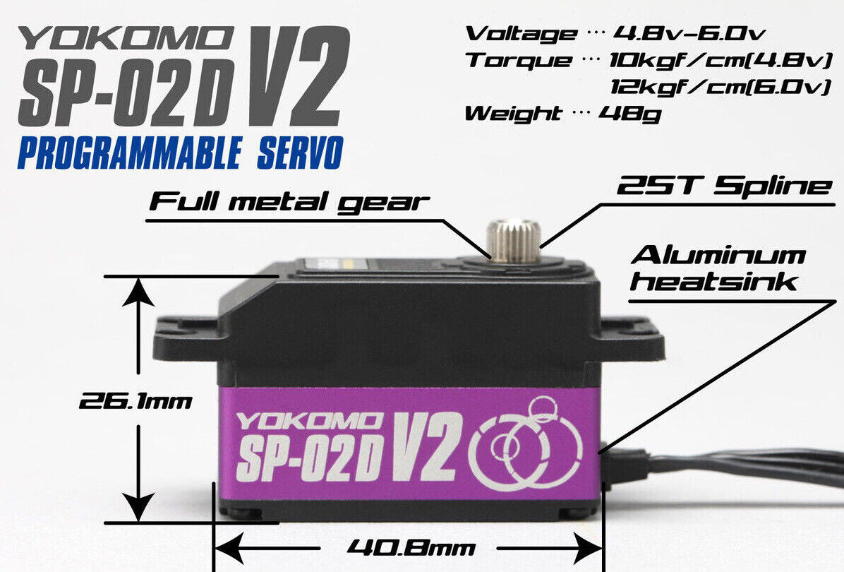 Yokomo Drift SERVO High Performance Low Profile SP-02DV2 -RED-