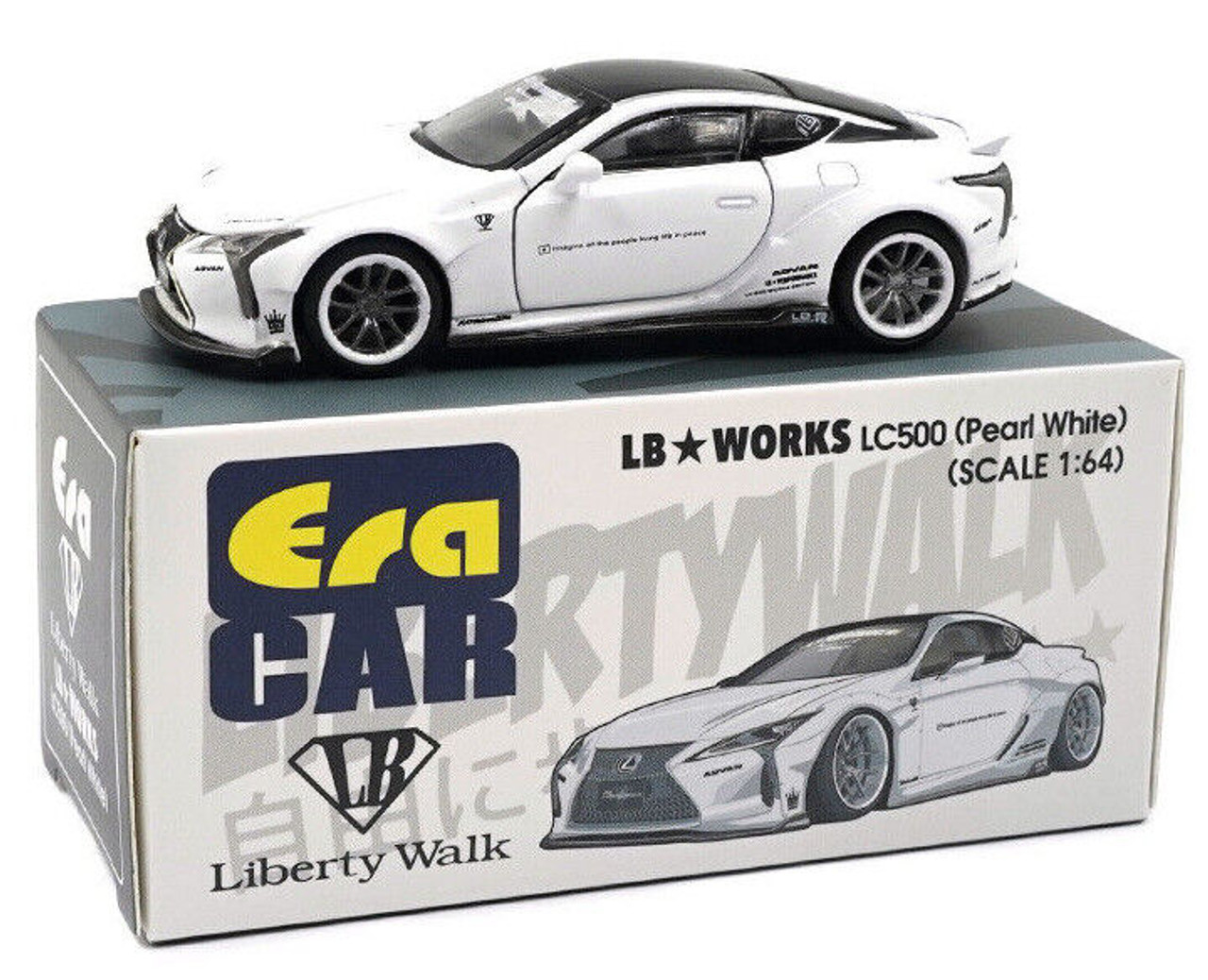 △Sold Out！白！レクサス 1/64 Lexus LC500h Liberty Walk LB Works