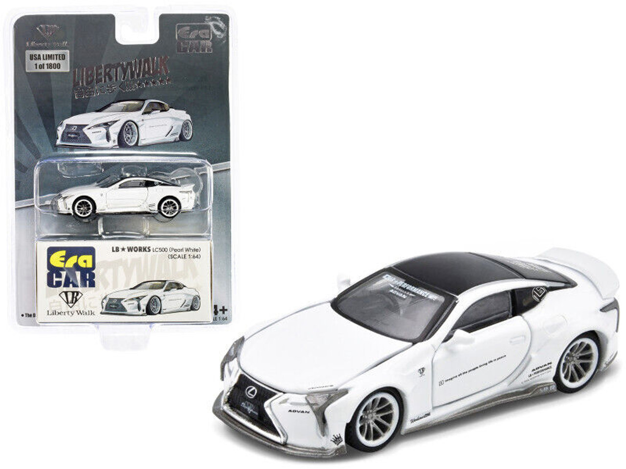 ERA 1/64 LEXUS LC500 LB Works Liberty Walk 1-1800 Limited Die Cast 