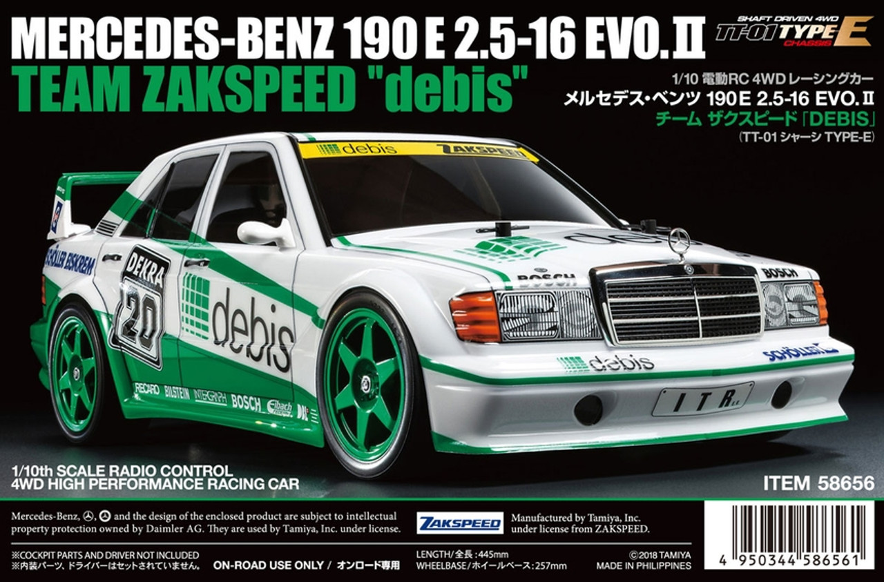 Tamiya 1/10 RC Car Mercedes Benz 190E EVO.II Zakspeed AWD Kit