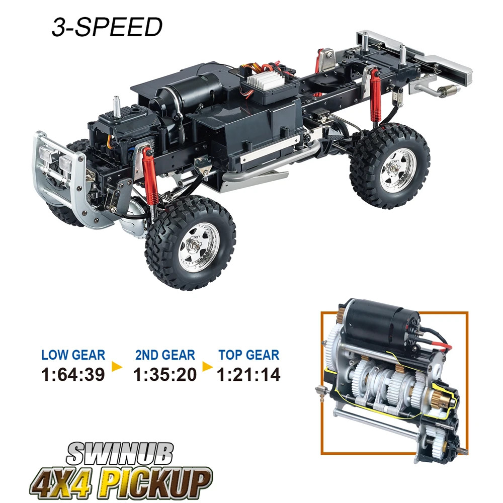 RC 1/10 TOYOTA PICK UP 4X4 Truck *RTR* -BLACK-