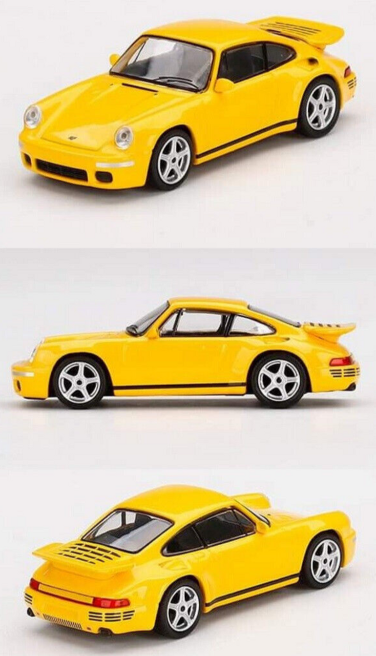 Mini GT 1/64 Die Cast PORSCHE 911 Turbo RUF CTR -YELLOW -