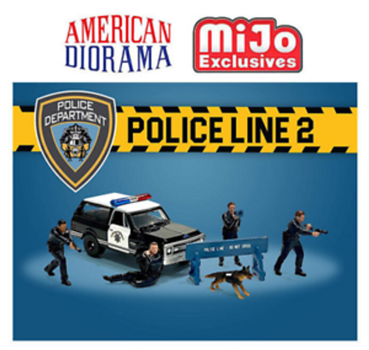 AMERICAN DIORAMA 1/64 6 PC. POLICE LINE 2 SET – Boss Company