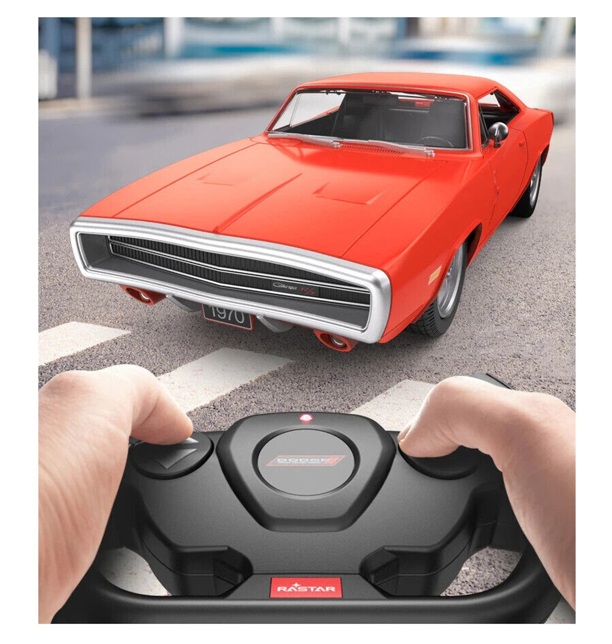 RC 1/16 DODGE CHARGER R/T 1970 W/ LED +Sounds -RTR-