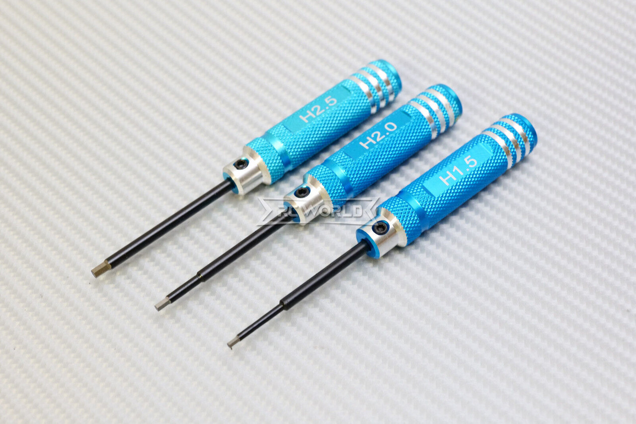 RC Mini TOOL Set 7 PCS Hex Driver Set Lightweight - BLUE 