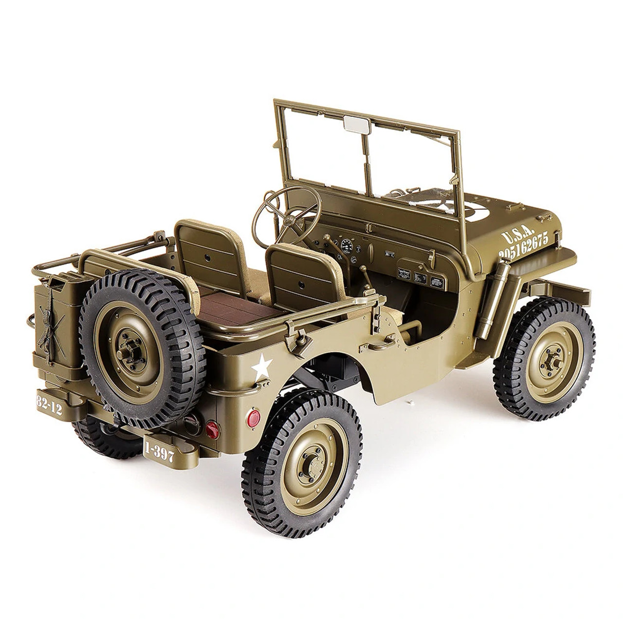 RocHobby RC Car 1941 MB Scaler Willys Jeep Remote Control Vehicle Milit - 1