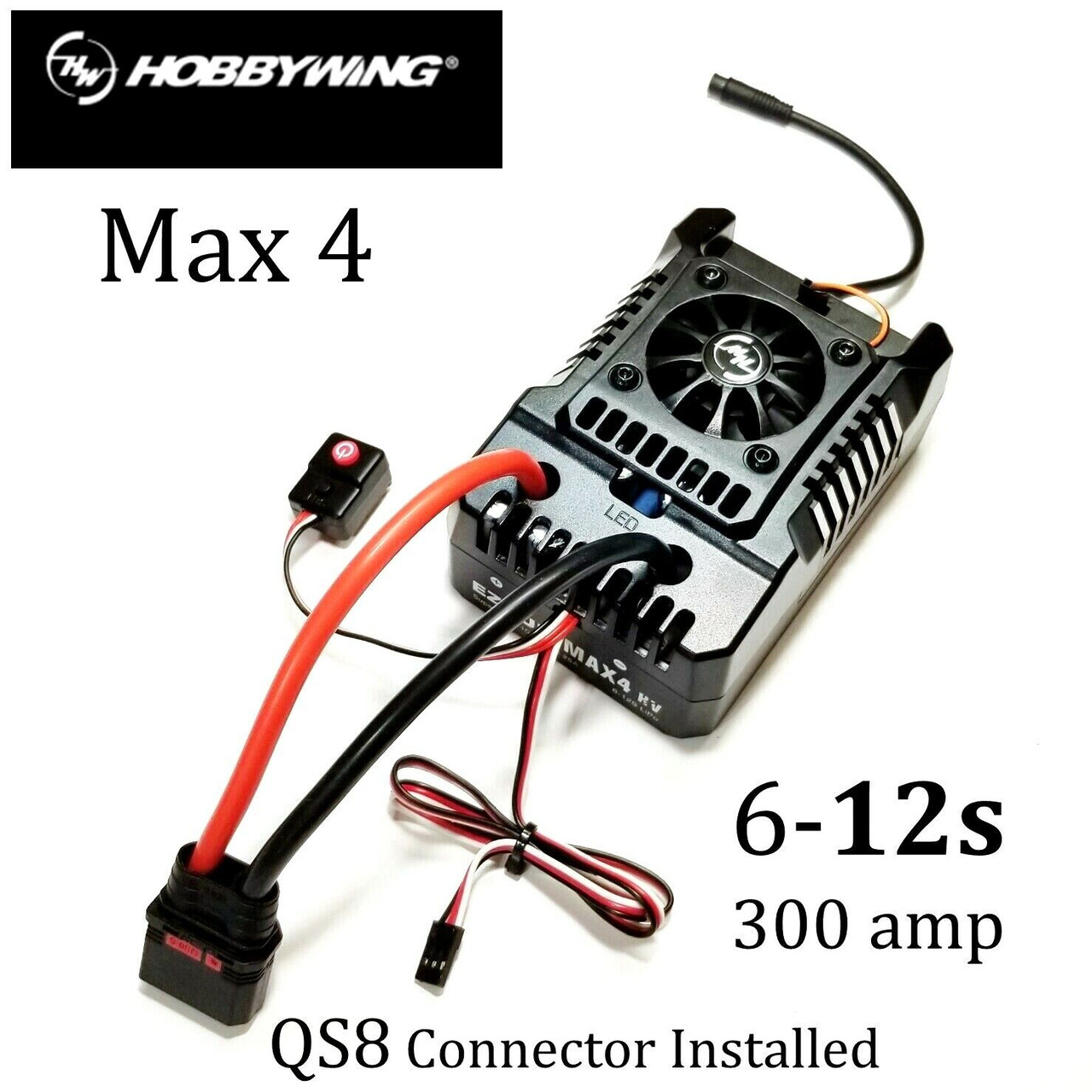 Hobbywing MAX4 Sensored Brushless ESC 300 Amp 6-12S