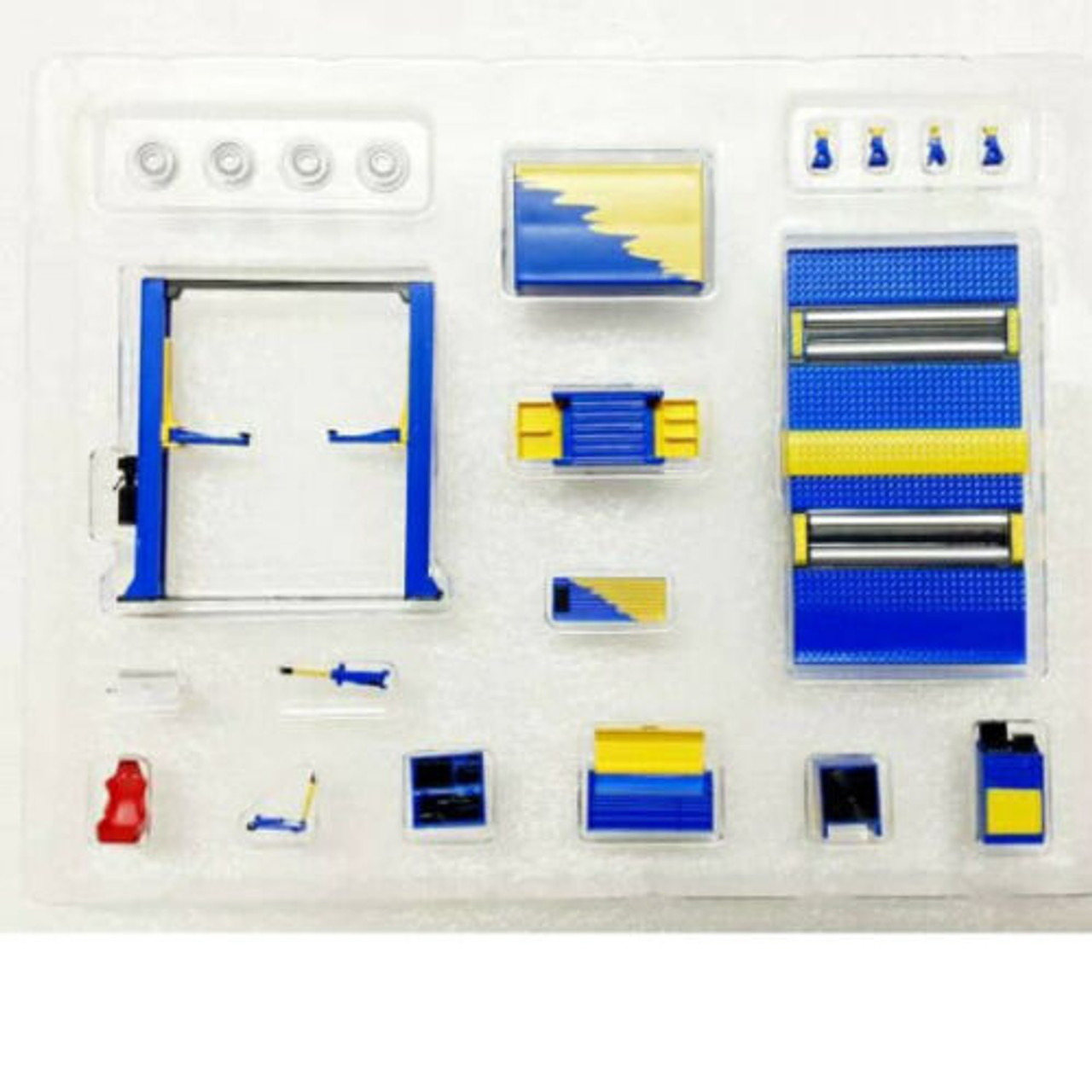 Micro Turbo 1/64 GARAGE Diorama- TOOLS - DYNO - LIFT - JACK