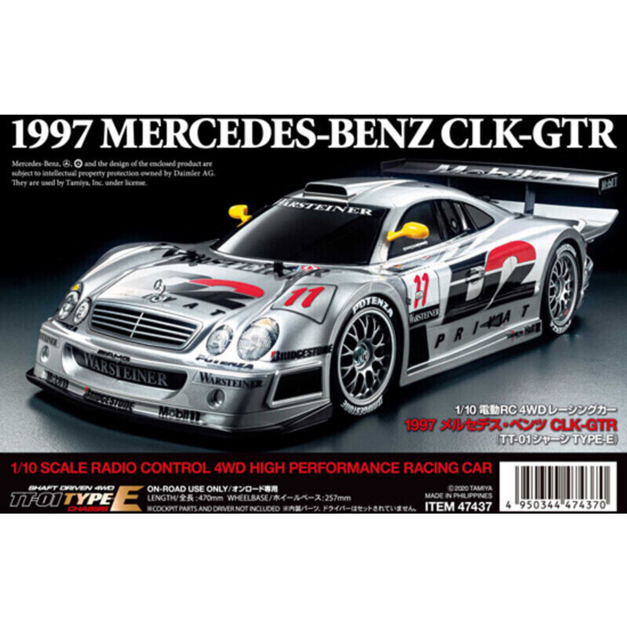 Tamiya 1/10 RC MERCEDES CLK-GTR TT-01E KIT #47437-60A