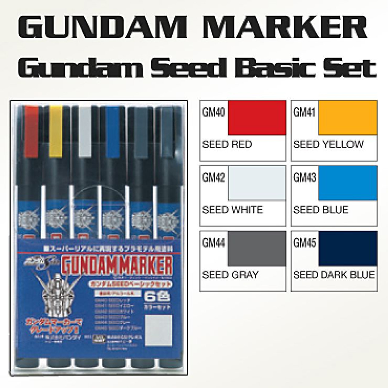 Mr Hobby Gundam Marker Set - Seed Marker