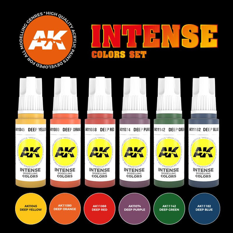 AK Interactive MODEL PAINT 3G Vibrant INTENSE COLORS Set AK-11612