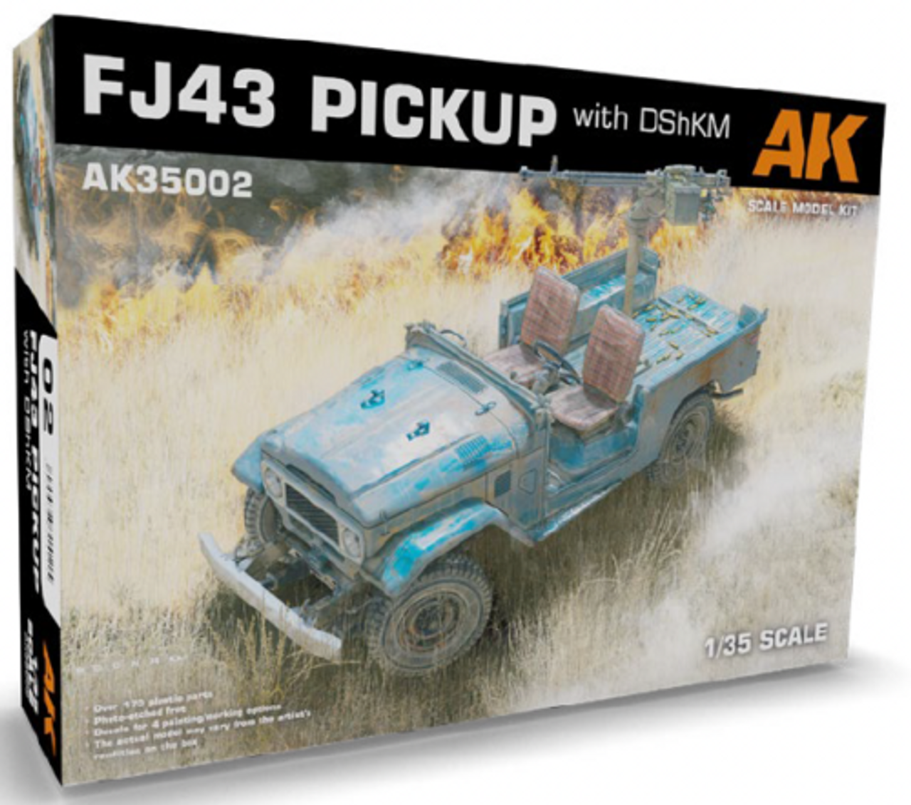 Ak Interactive 1/35 FJ43 Toyota LAND CRUISER w/ GUN Plastic