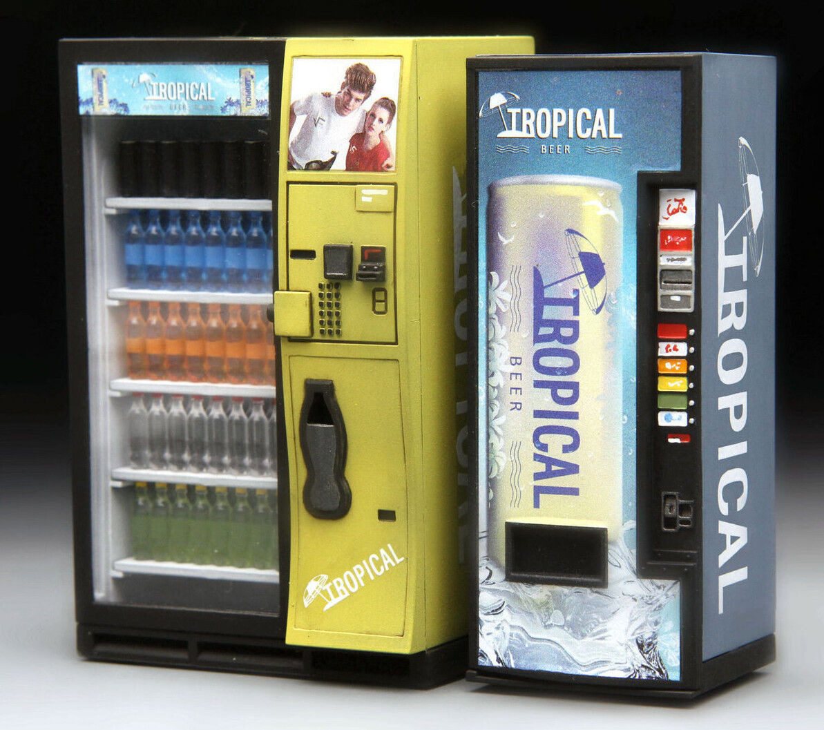 Meng 1/35 Soda VENDING MACHINES + DUMPSTER Plastic Model kit