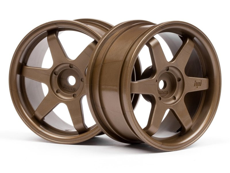 HPI 1/10 TE37 WHEEL 26mm BLACK 6mm OFFSET (2pcs) #3846