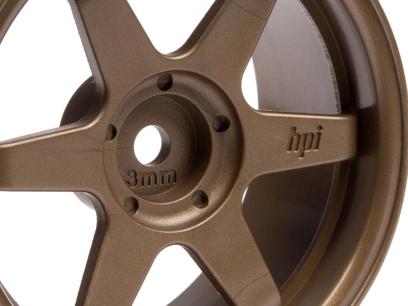 HPI 1/10 TE37 WHEEL 26mm BLACK 6mm OFFSET (2pcs) #3846