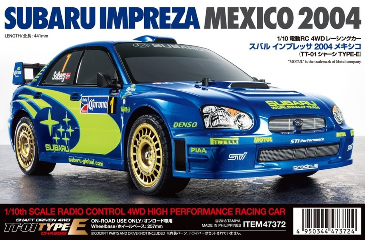 Tamiya 1/10 RC SUBARU IMPREZA WRC 2004 Mexico TT-01E KIT #47372-60A