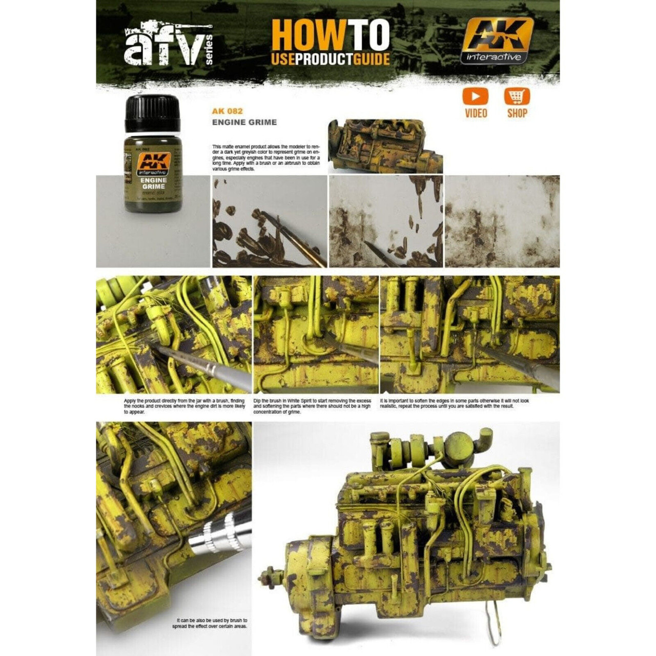  Engines and Metal Weathering Enamel Paint Set by AK  Interactive