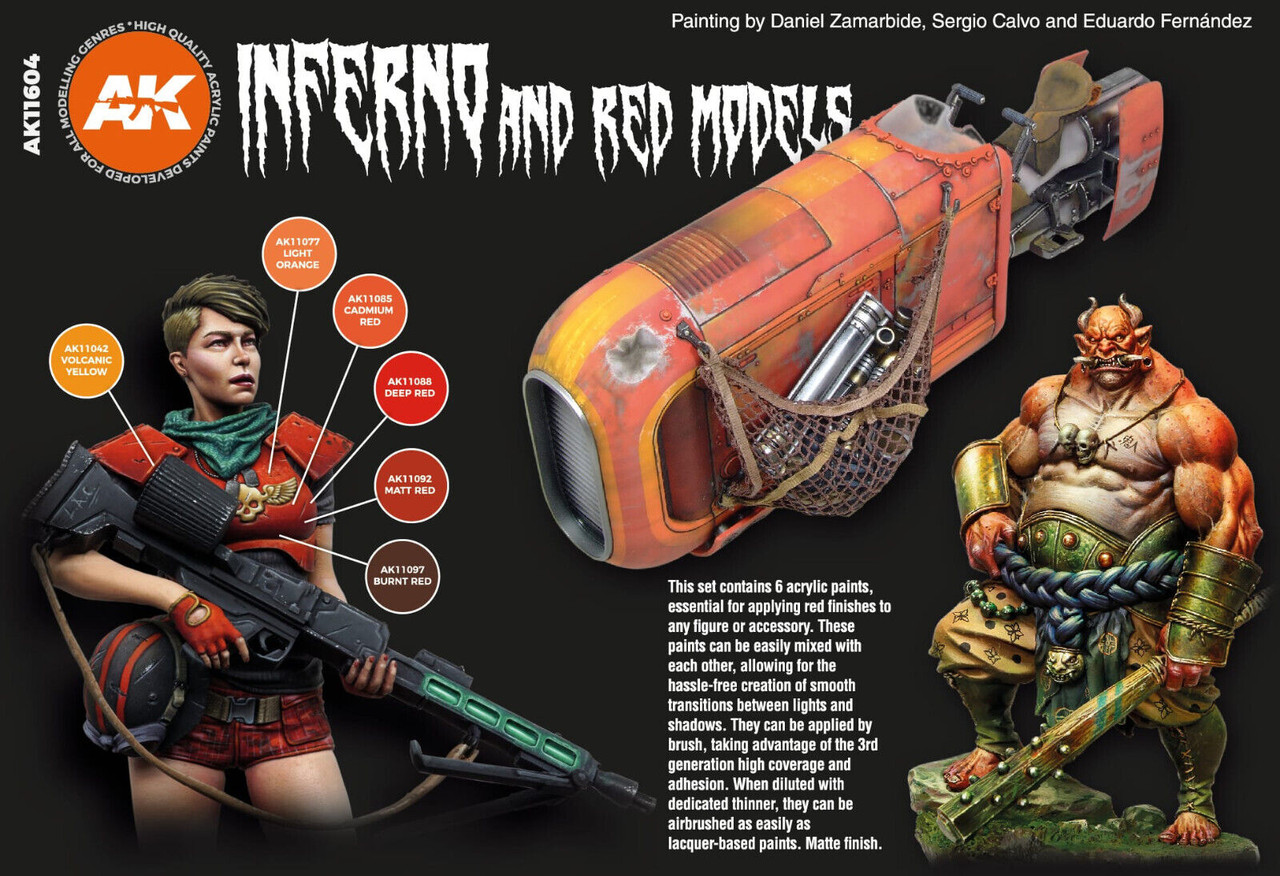 AK Interactive Model Paint 3G INFERNO & RED CREATURES Set AK-11604