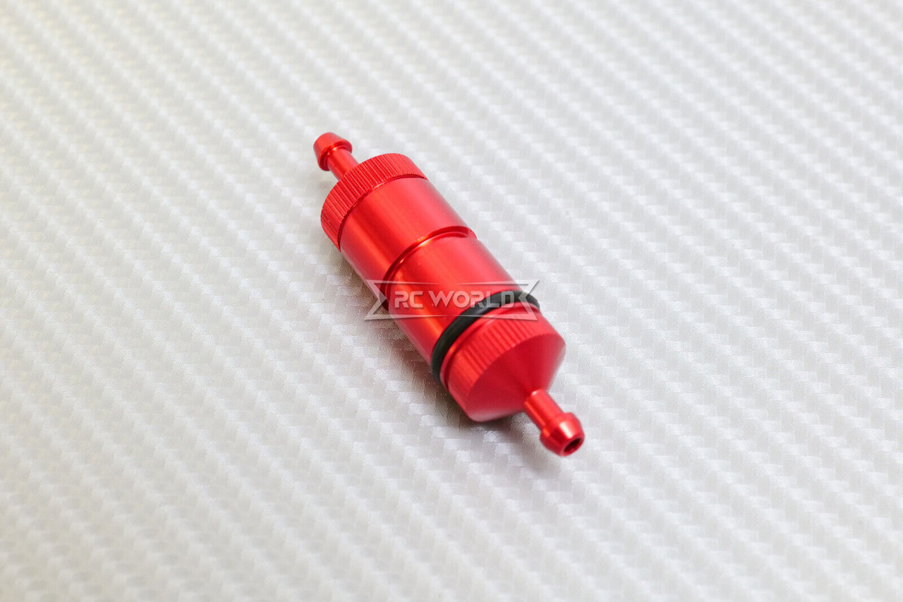 Aluminum Nitro Fuel Filter for 1/8 & 1/10 RC Cars, High-Performance Blue Oil Filter for Scale