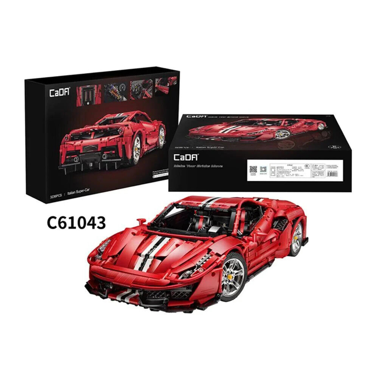 Cada RC 1/8 FERRARI 488 Building Blocks Car w/ RC System -KIT-