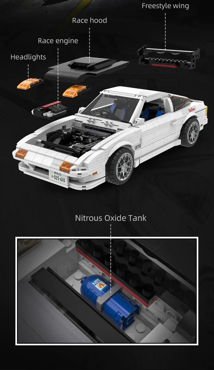 Cada RC 1/12 MAZDA RX7 Initial D Building Blocks Car w/ RC System