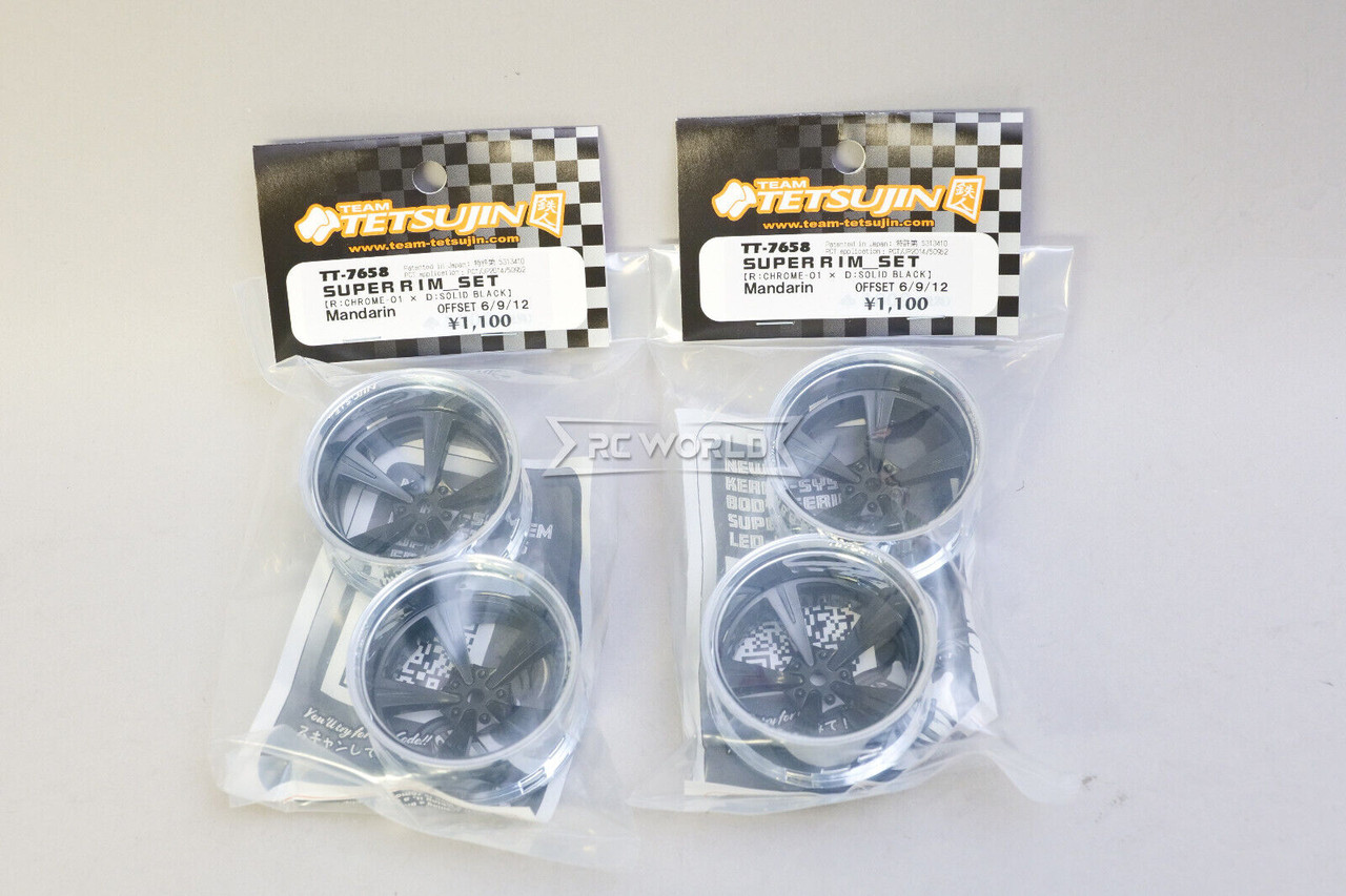 Tetsujin Wheel COMBO Mandarin Black + Chrome Lips 3/6/9 Offset