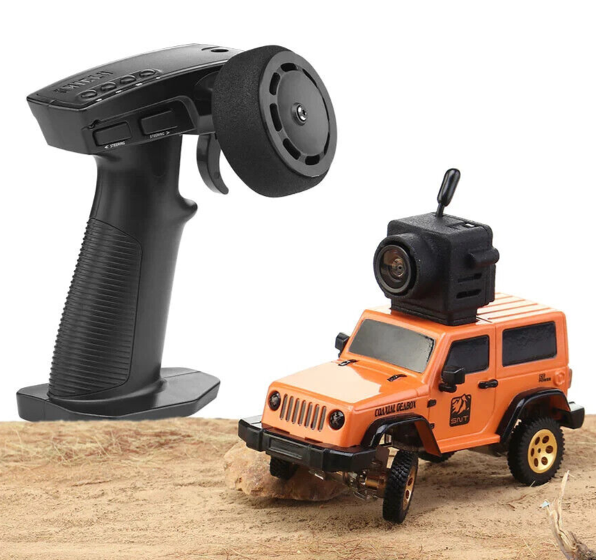 RC 1/64 Micro JEEP WRANGLER 4x4 w/ LED w/Camera+ FPV Goggles RTR