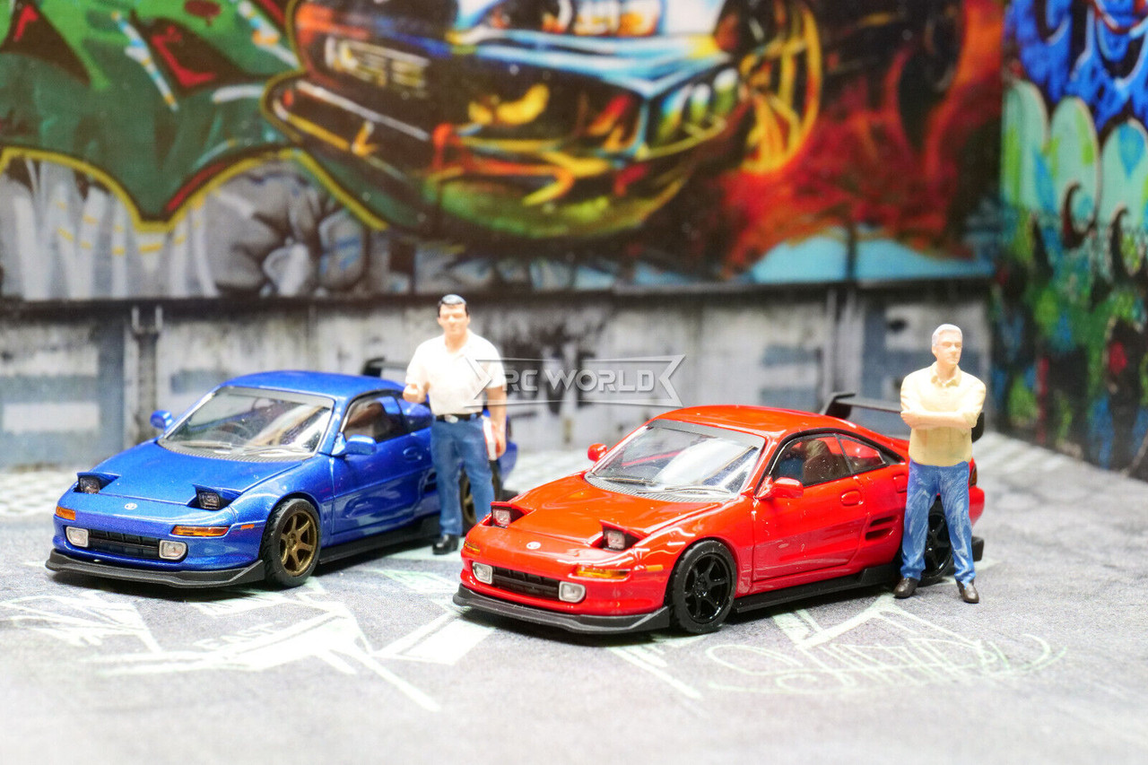 1/64 TOYOTA MR2 Turbo w/ Pop Up Lights Die-Cast - YELLOW -