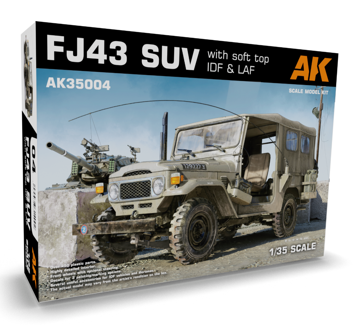 荷物を積んでアクティブ走行！Act-K LIMITED RC 新品未使用未開封 Ak Interactive 1/35 FJ43 Toyota LAND CRUISER Soft Top Plastic