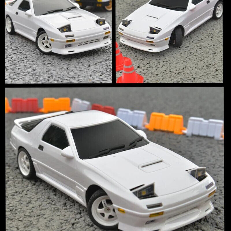 RC 1/18 DRIFT Car MAZDA RX7 FC W/ Pop Up Lights/ LED/Gyro RWD Car -