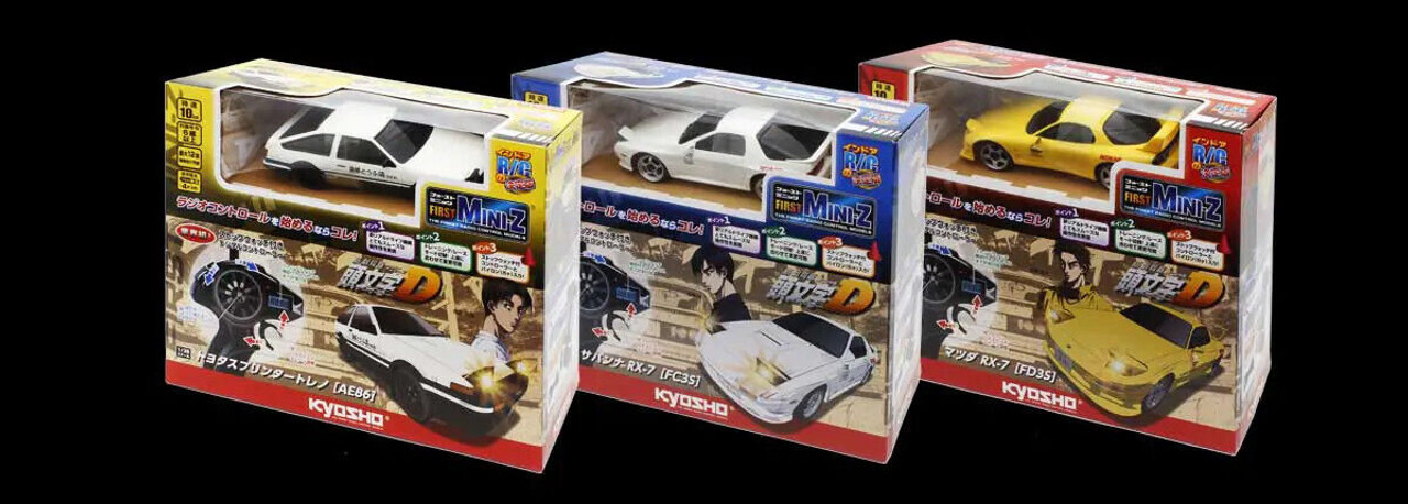 Kyosho 1/28 First MAZDA RX7 FC3S Initial D -RTR- WHITE- #66602L
