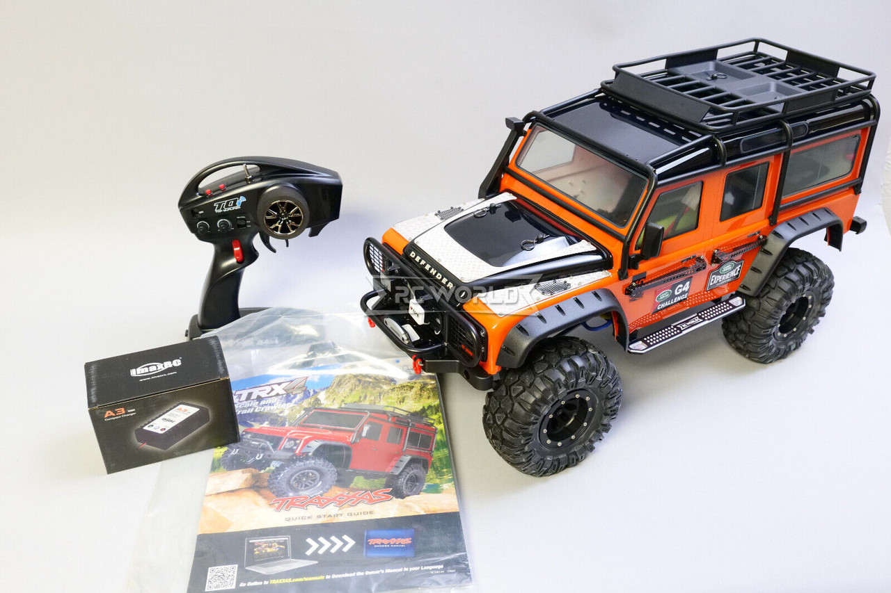 Traxxas TRX4 LAND ROVER DEFENDER 110 G4 4x4 Truck Modified 8.4V -ORANGE  -RTR