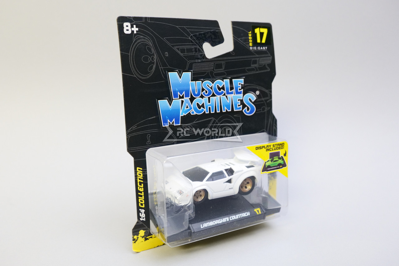 Muscle Machine 1/64 Die Cast LAMBORGHINI COUNTACH -WHITE-