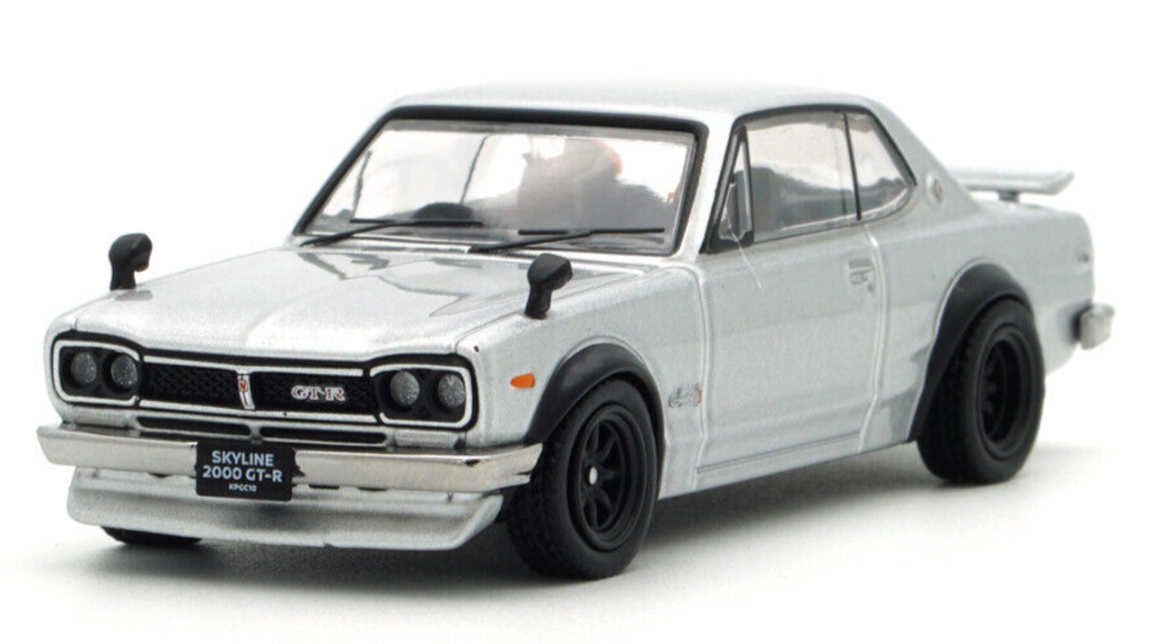 1/64 NISSAN SKYLINE 2000 GT-R KPGC10 Expo Die cast Model Car -WHITE-