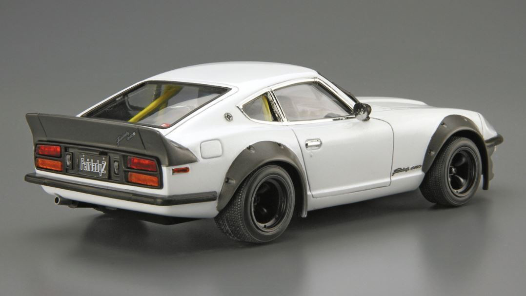 Aoshima Nissan Fairlady Z Custom S30 – Kit Modello Snap Fit Scala 1/32, Blu Metallizzato, 30 Pezzi