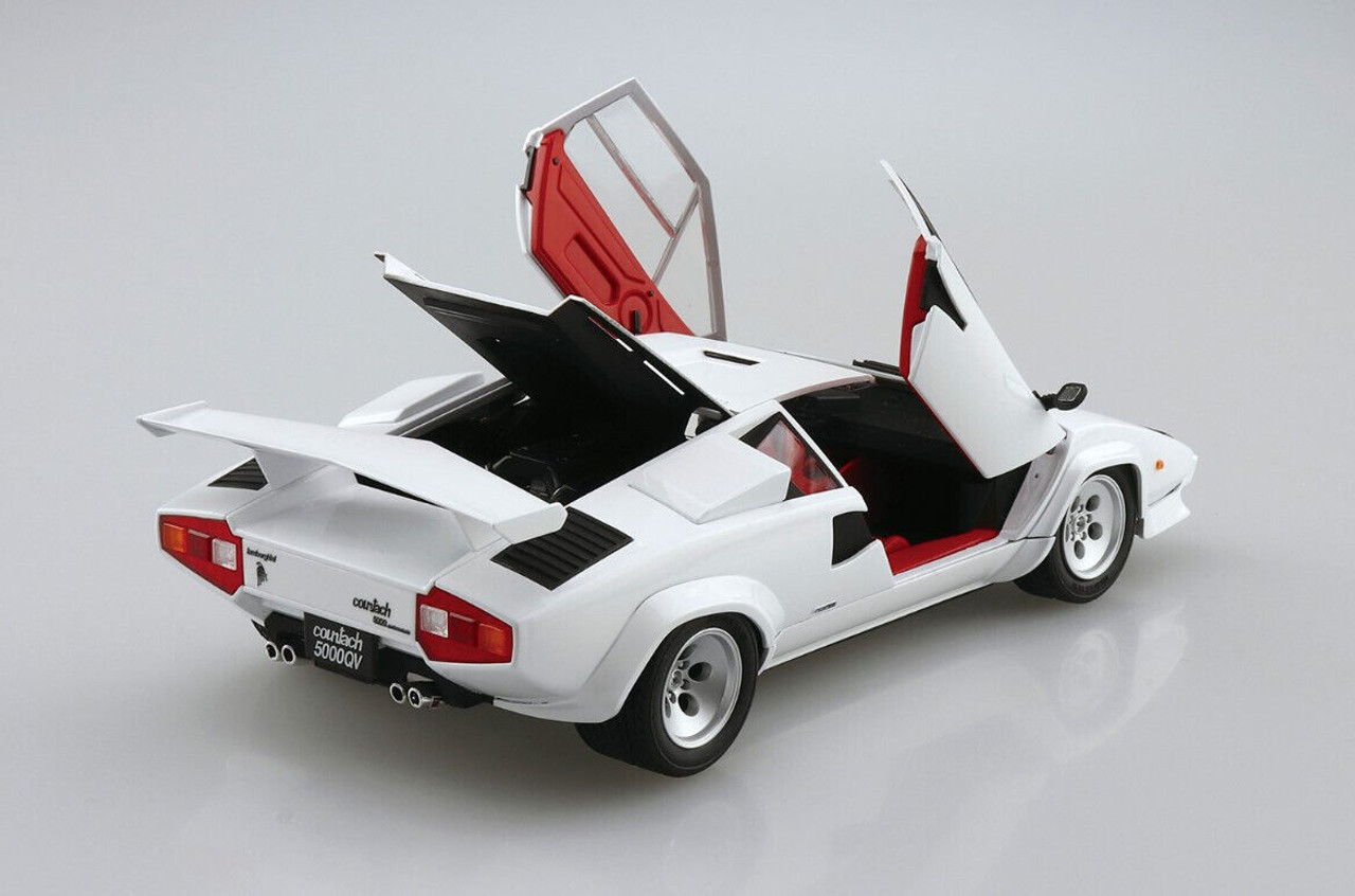 Aoshima 1/24 1985 LAMBORGHINI Countach 5000QV Plastic Model Kit